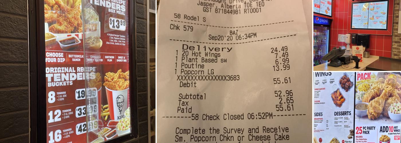 KFC Menu