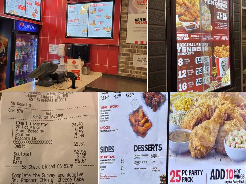 KFC Menu
