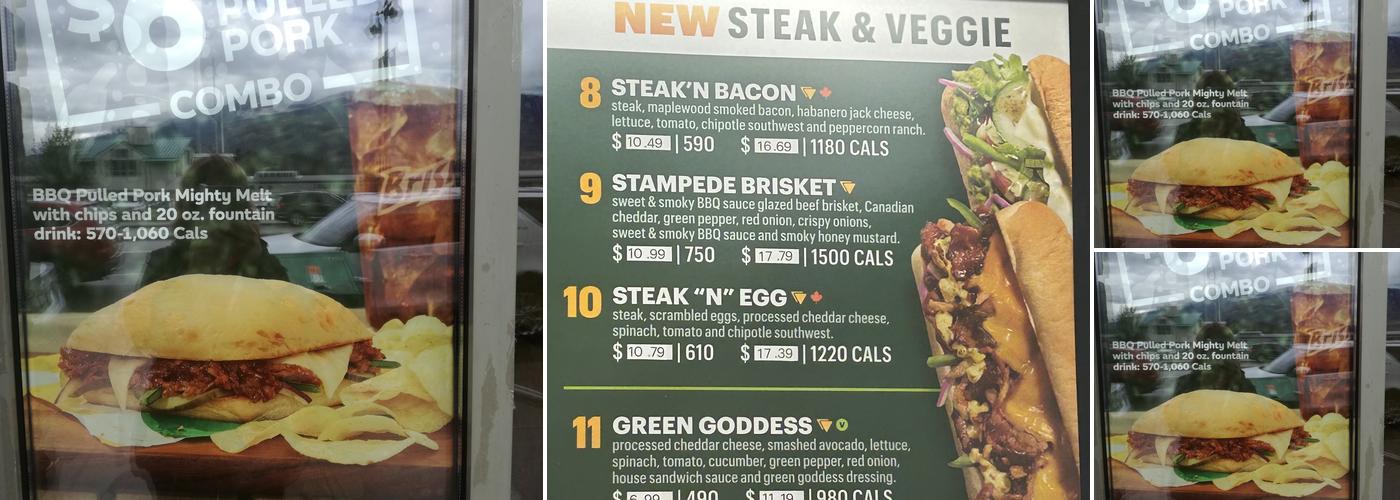 Subway Menu