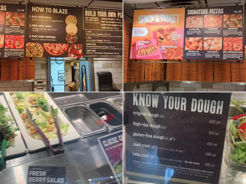 Blaze Pizza Menu