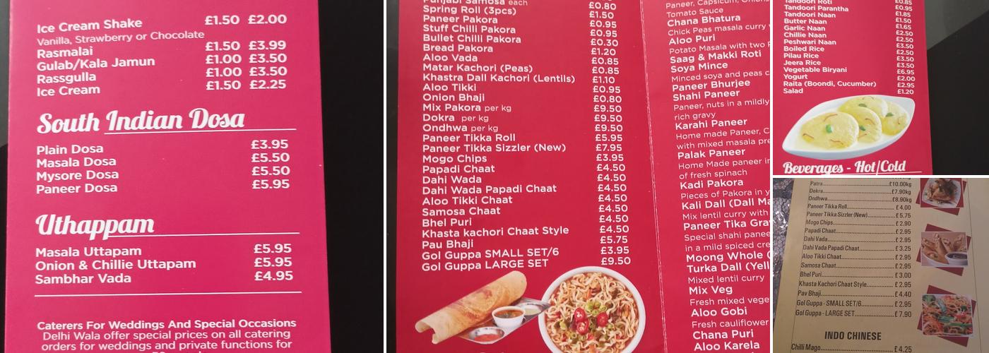 Delhi Wala Menu