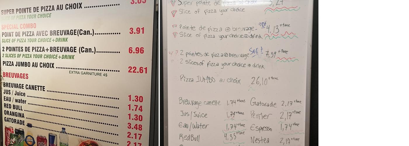 Pizza Dany Menu