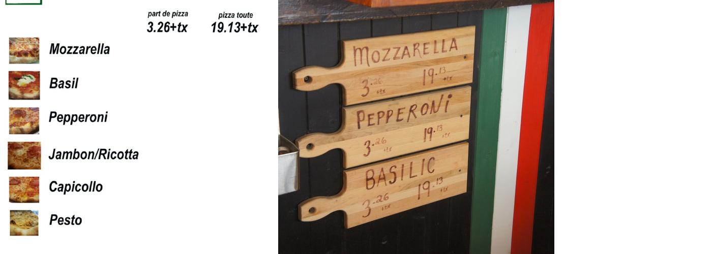 Adamo Pizza Menu