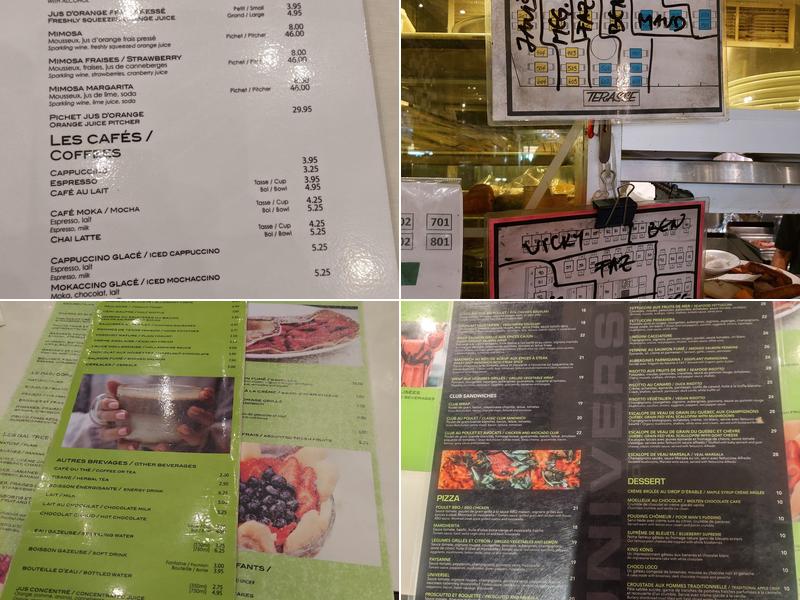 Universel Déjeuners et Grillades Menu