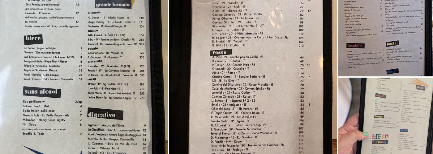 Elena Menu