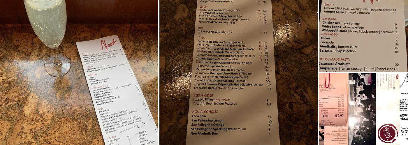 Nook Menu
