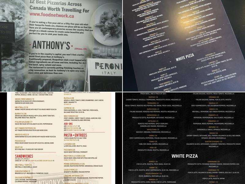 Anthony's Menu