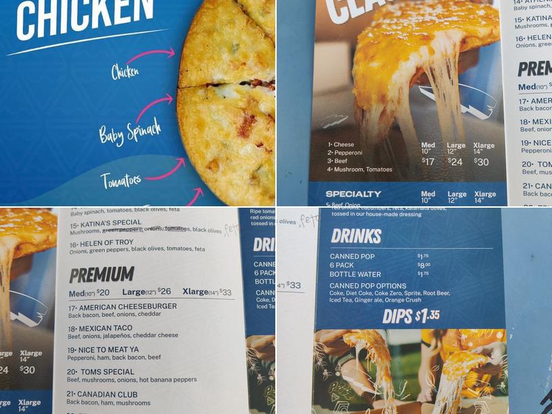 Nikos Pizza Menu