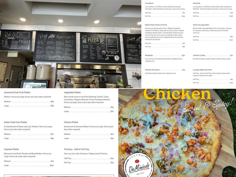 De Minico's Menu