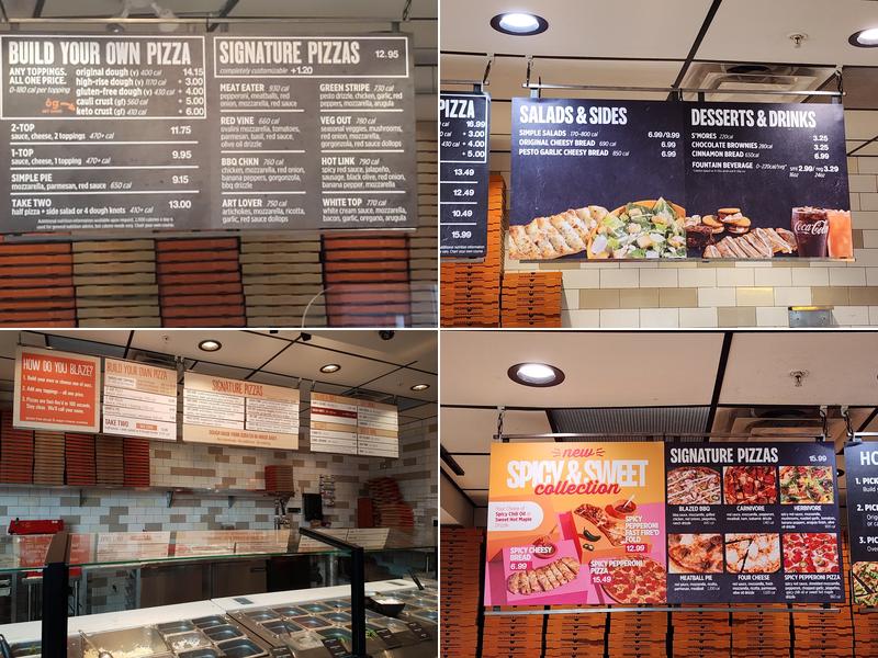 Blaze Pizza Menu