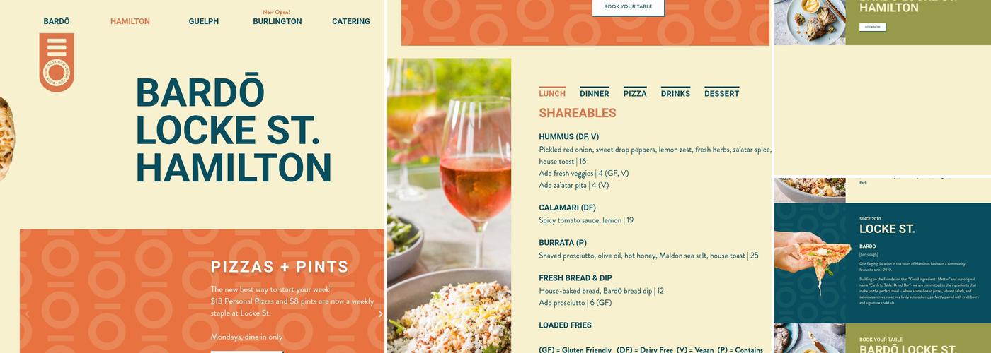 Earth to Table: Bread Bar Locke Menu