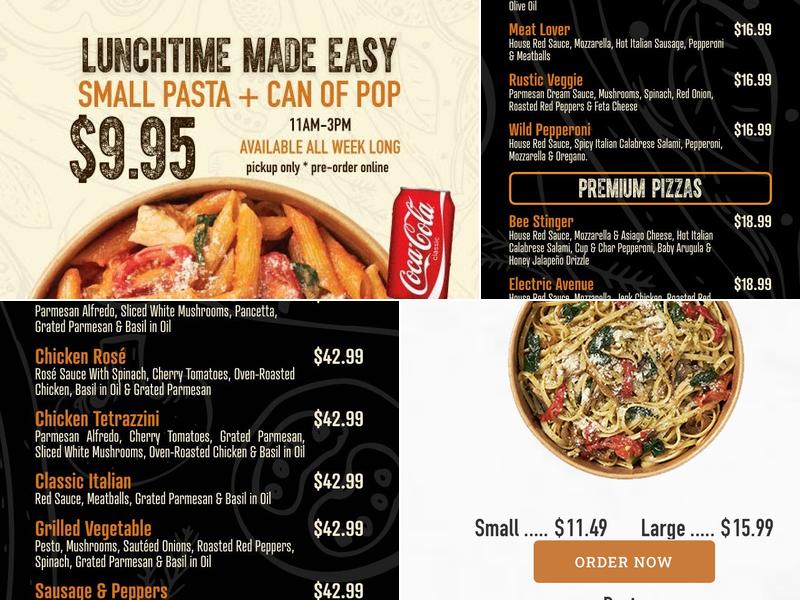 DoughBox Wood Fired Pizza & Pasta - Hamilton Menu