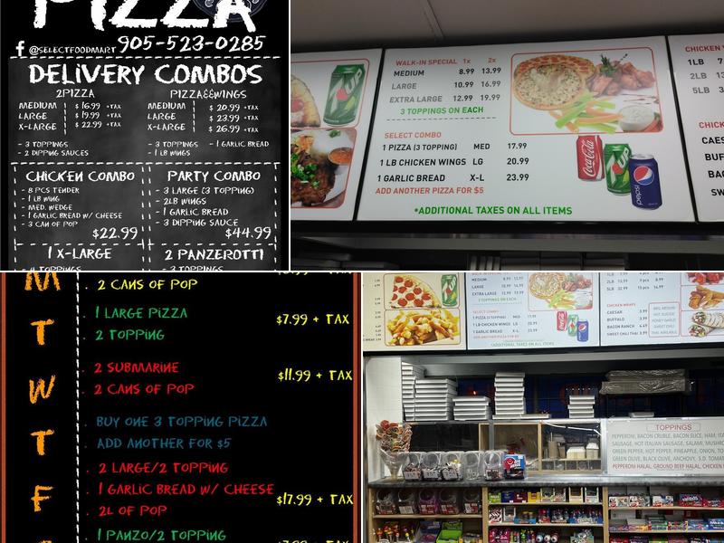 Select Food Mart and Pizza Menu