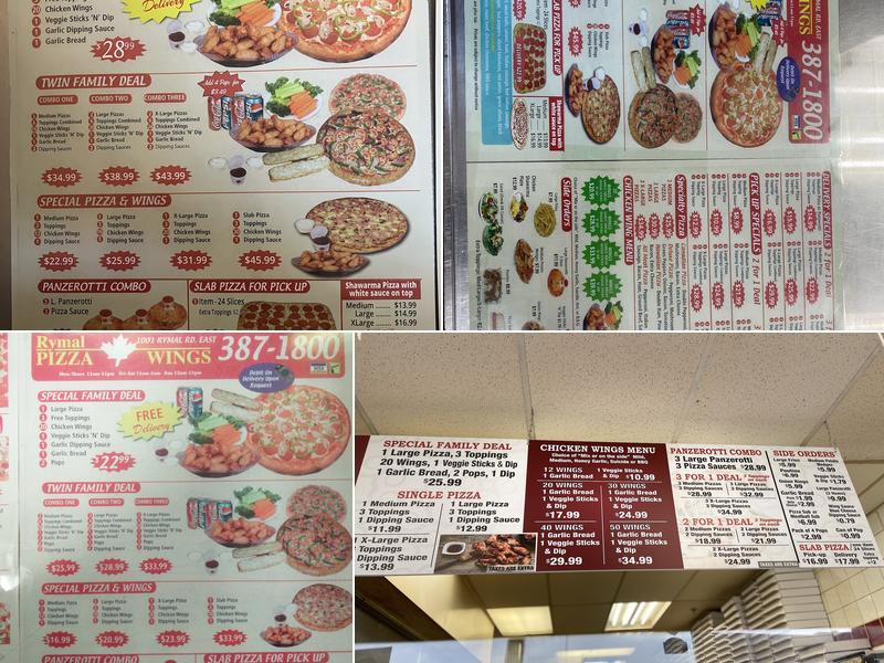 Rymal Pizza-Wings Menu