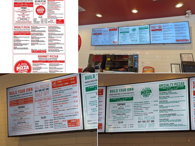 A Little Pizza Heaven Menu