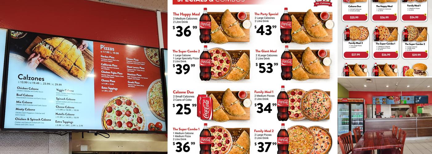 Mr. Calzone Menu