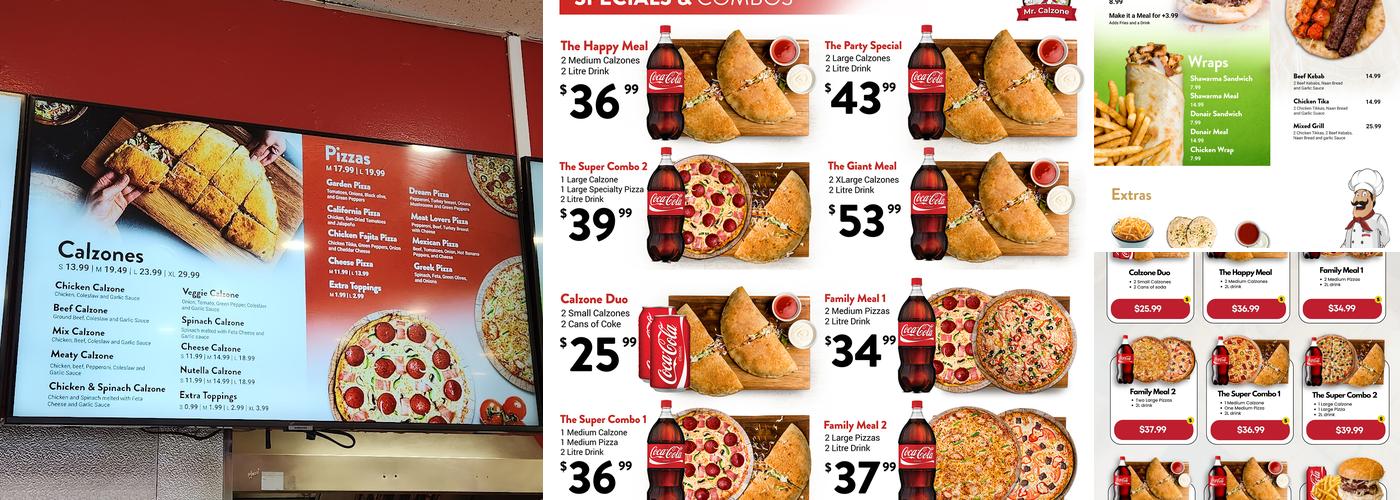 Mr. Calzone Menu