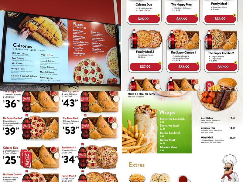 Mr. Calzone Menu