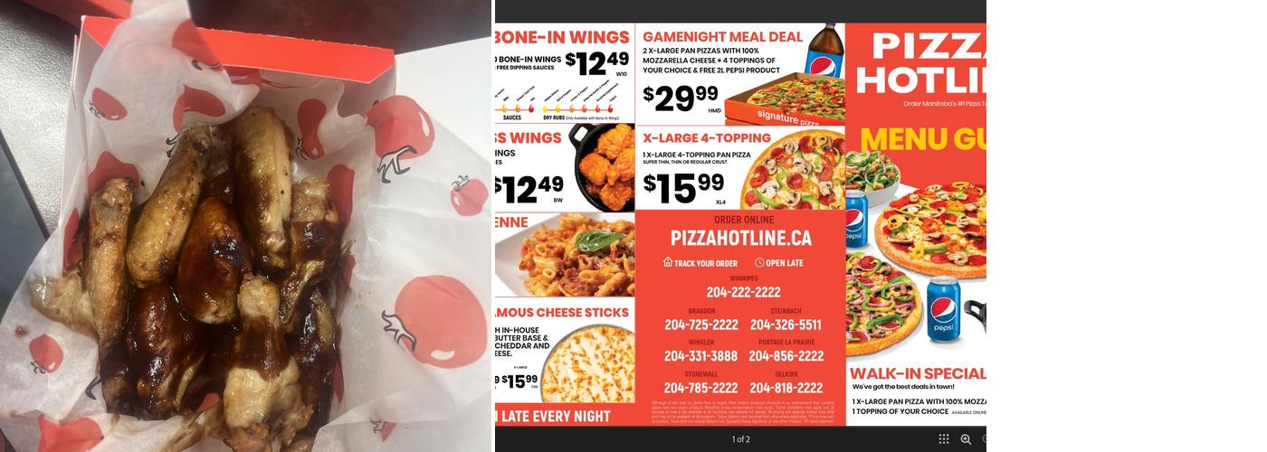 Pizza Hotline Menu