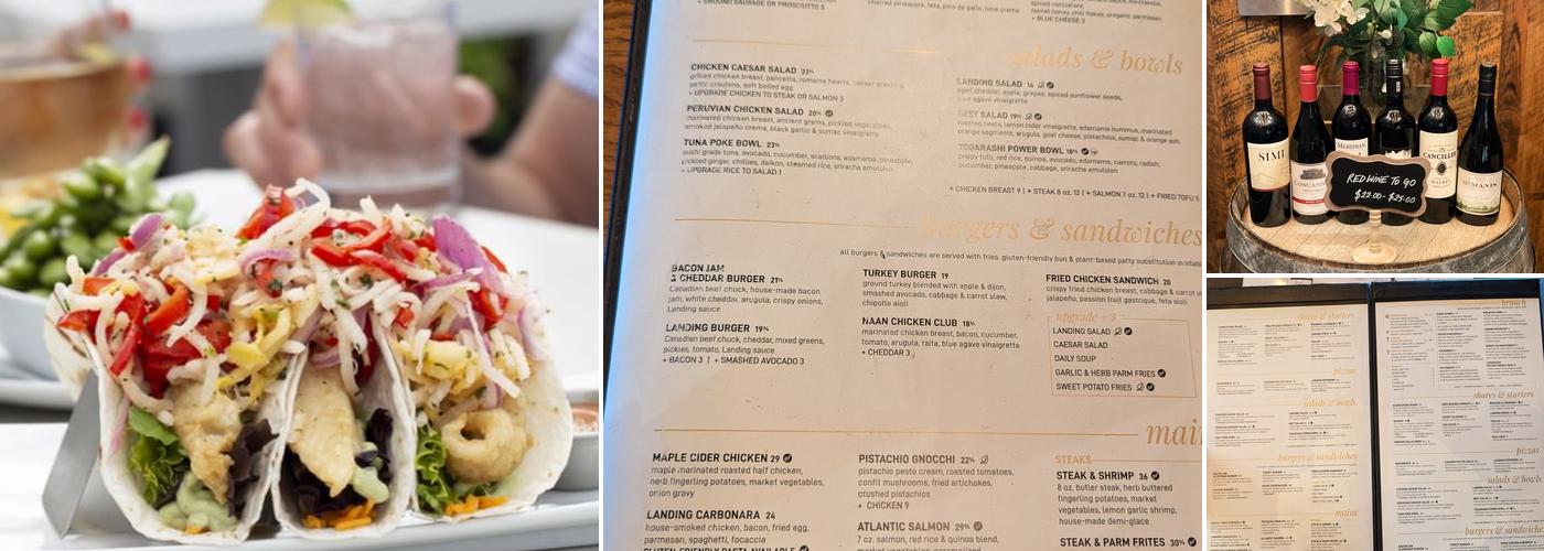 Baxters Landing Menu