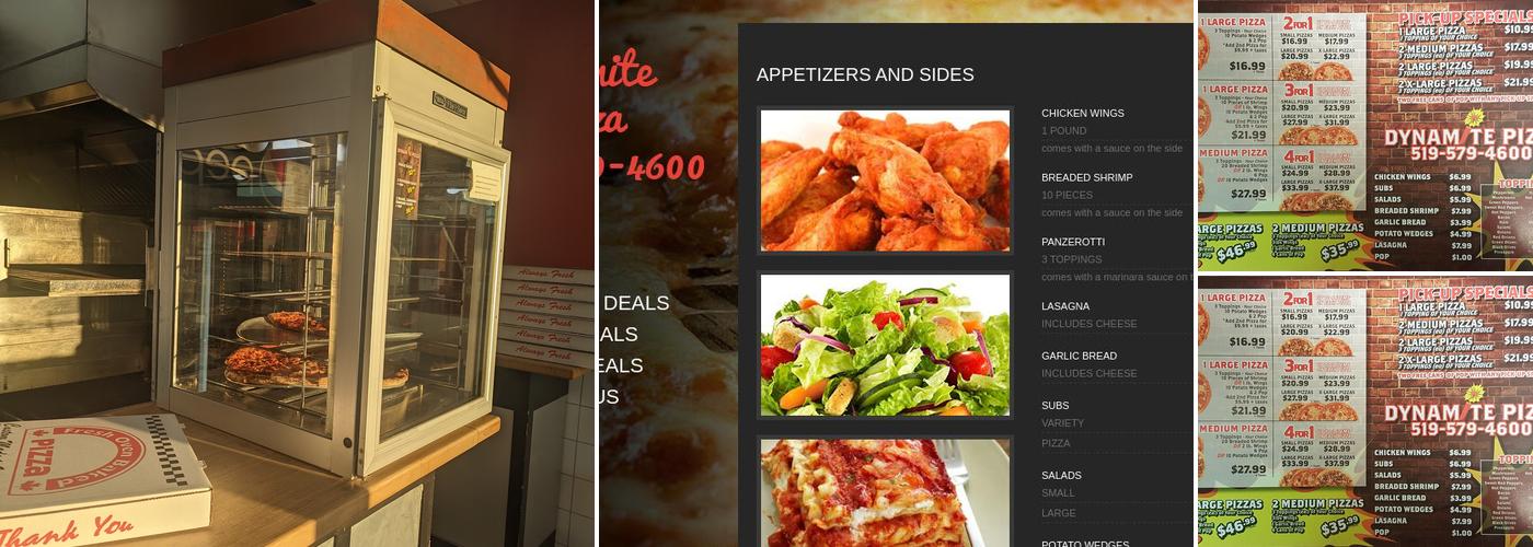 Dynamite Pizza Menu