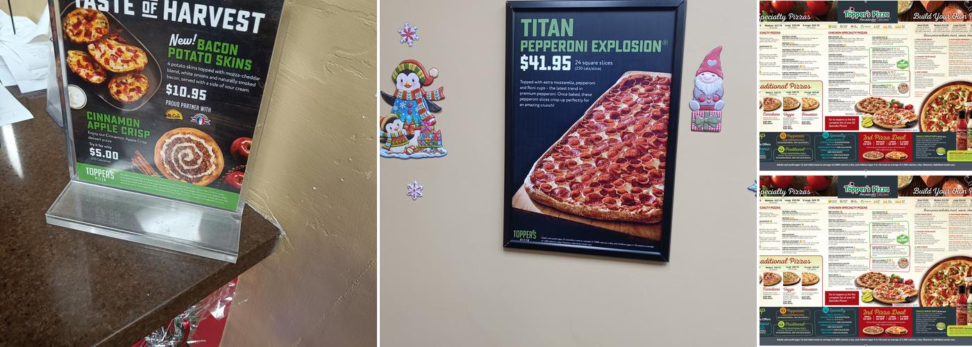 Topper's Pizza - Kitchener Menu