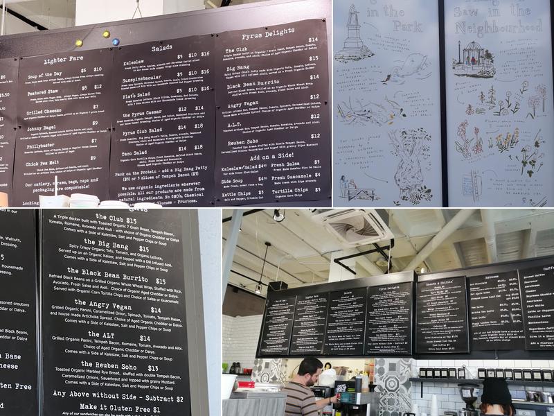 Cafe Pyrus Menu