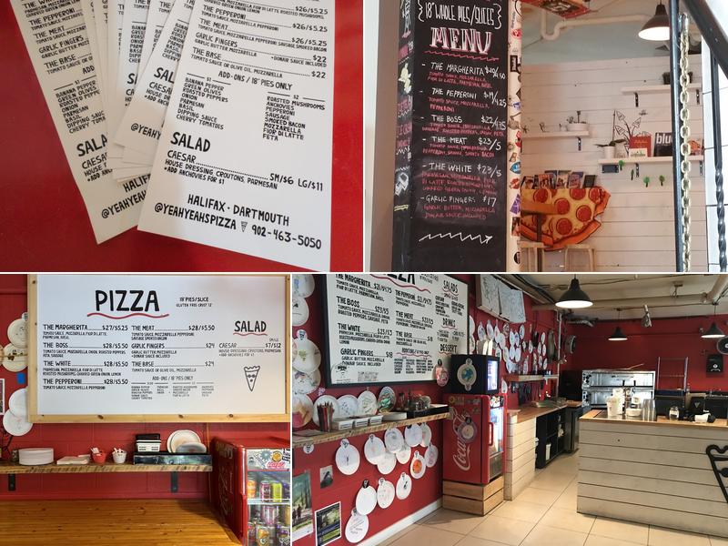 Yeah Yeahs Pizza Menu