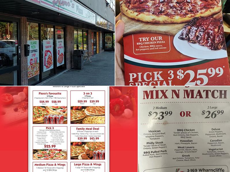 Piero's Pizzeria Menu