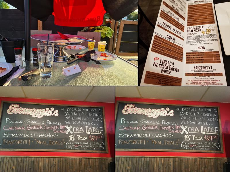 Formaggios Pie Shack Menu