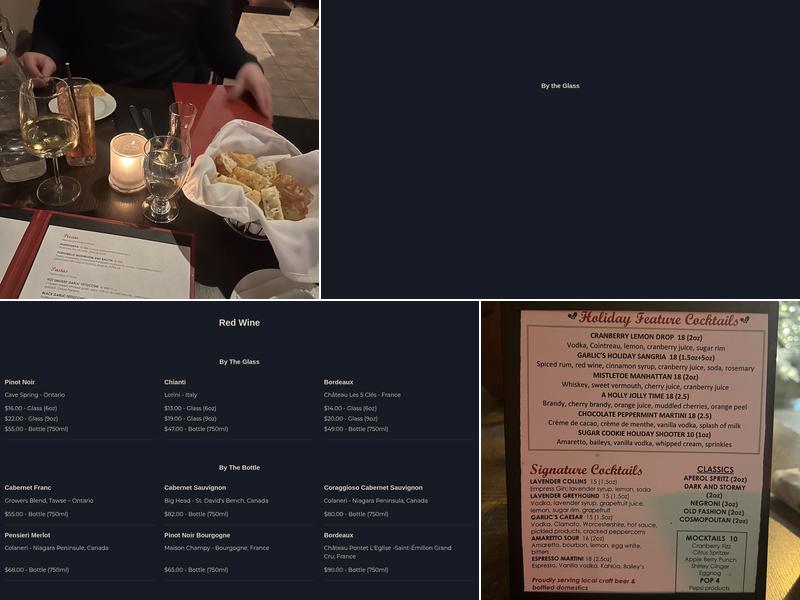 Garlic's Of London Menu