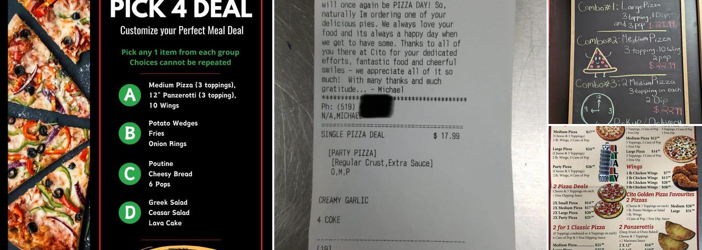 Cito Pizza Menu