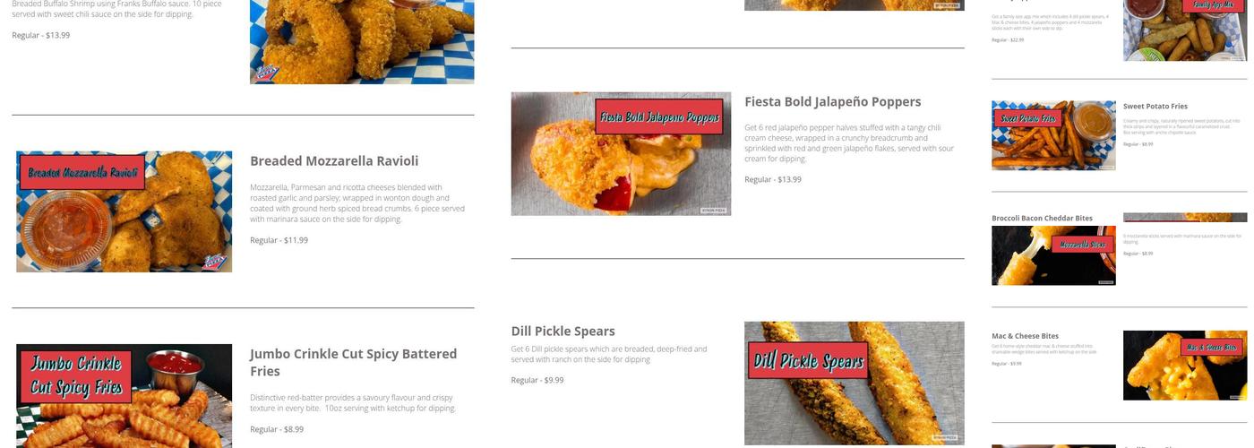 Byron Pizza Menu