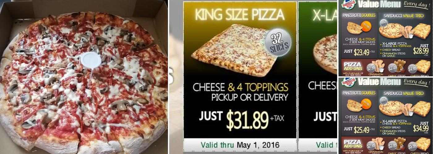 Sarducci's Pizzeria West Menu