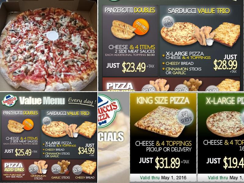 Sarducci's Pizzeria West Menu
