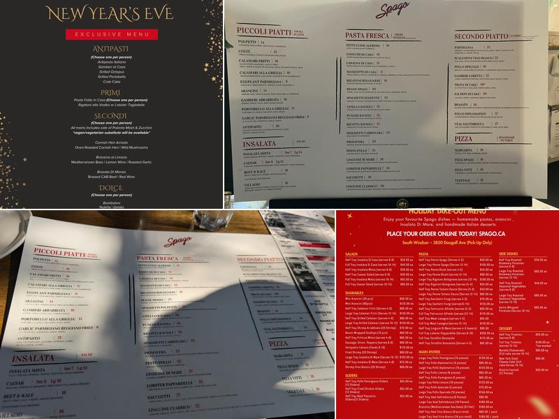 Spago Menu