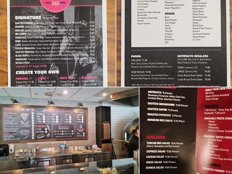 Oven 360 Grand Marais Menu