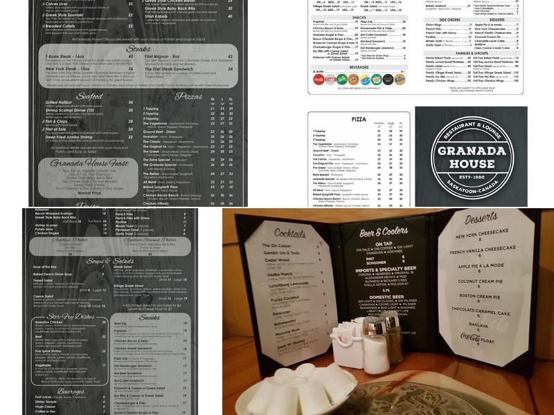Granada House Menu