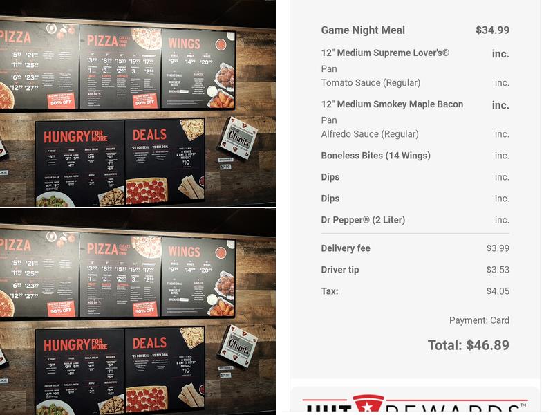 Pizza Hut Menu