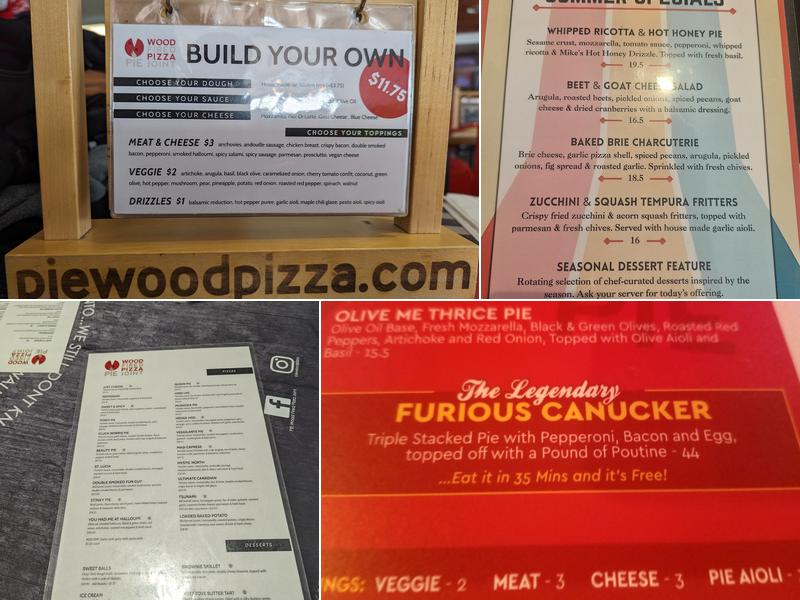 Pie Wood Fired Pizza Joint Menu