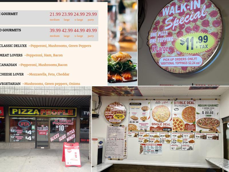 Pizza People & Sub Menu