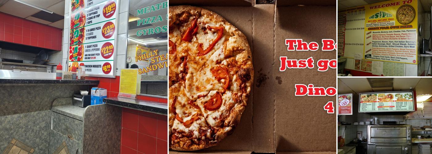 Dino's 2 For 1 Pizza Menu