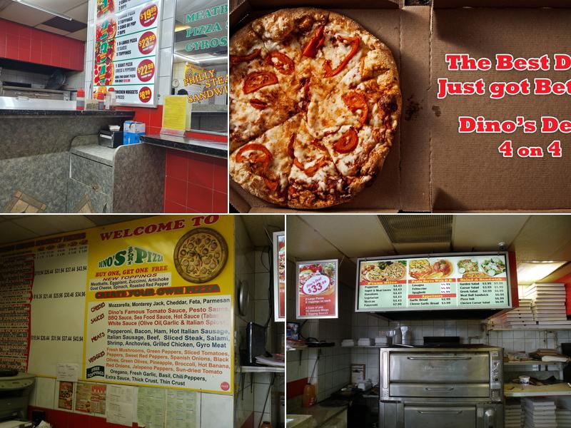 Dino's 2 For 1 Pizza Menu