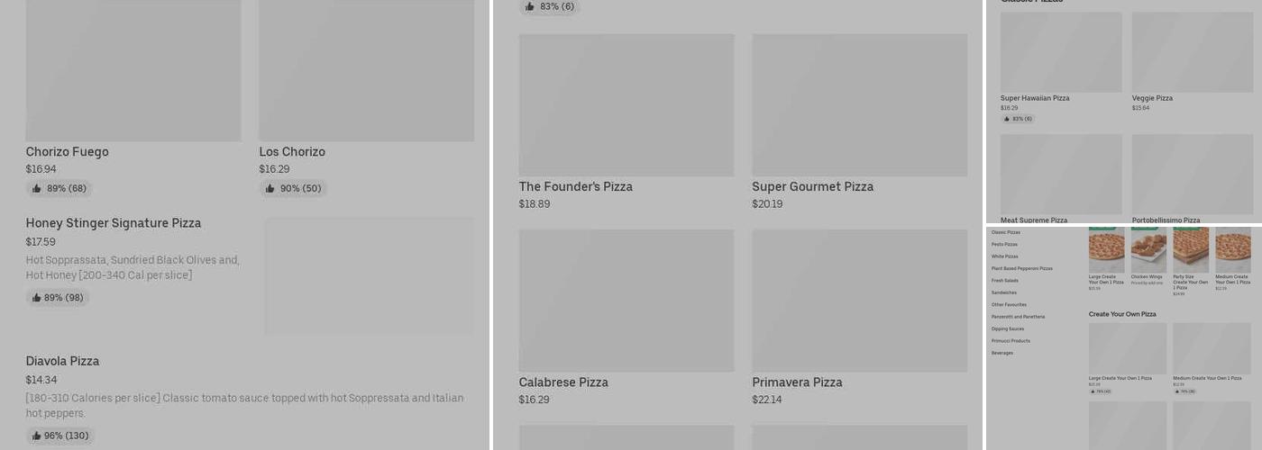 Pizza Nova Menu