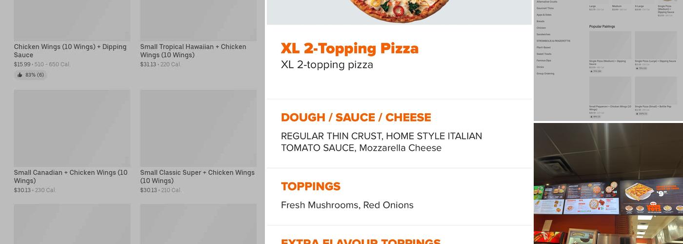 Pizza Pizza Menu