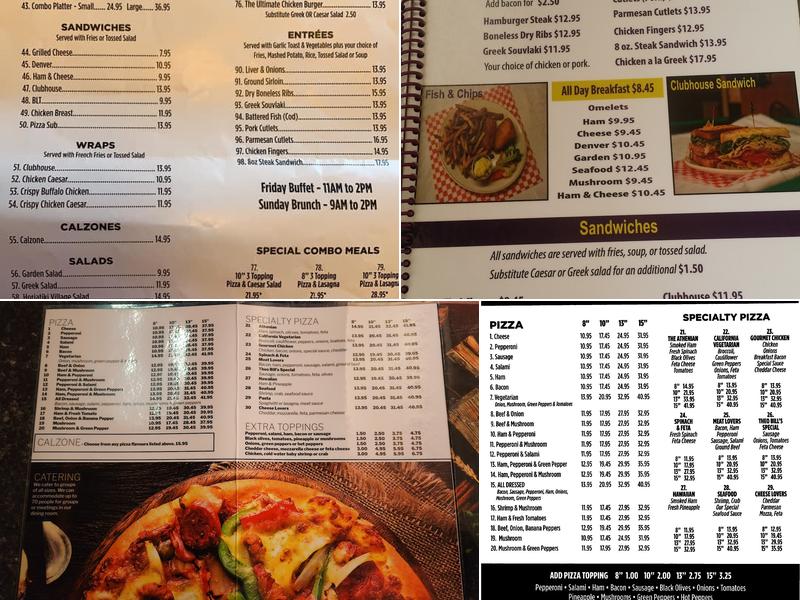 Theo Bill's Restaurant and Lounge Menu