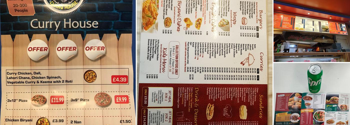 Mangla curry house Menu