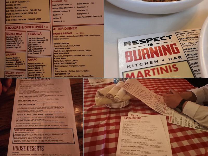 Respect Is Burning Kitchen Menu