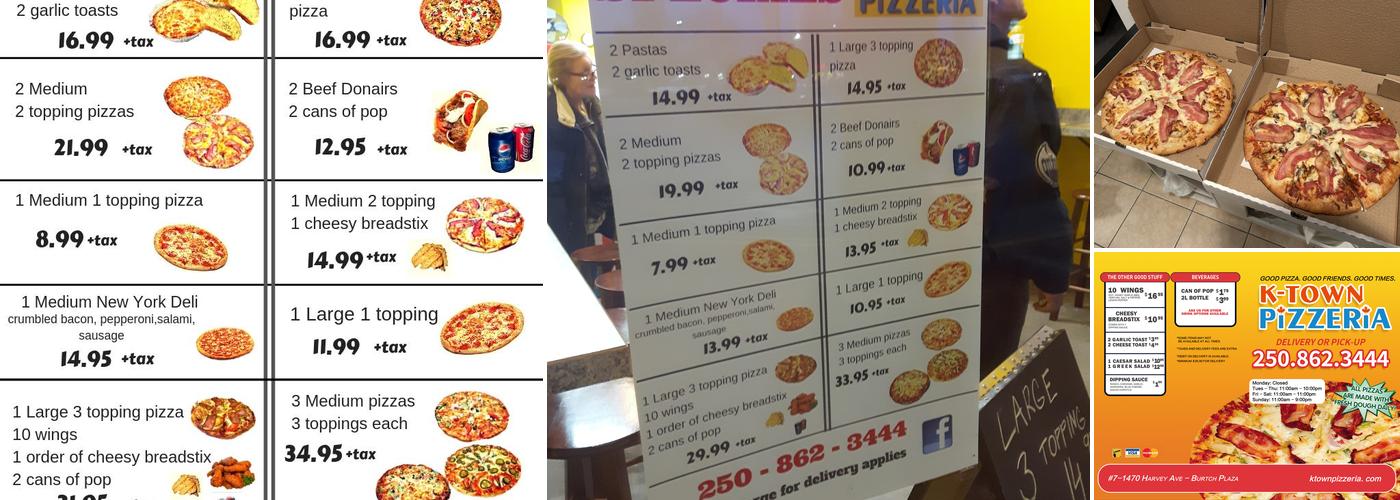 K-Town Pizzeria Menu