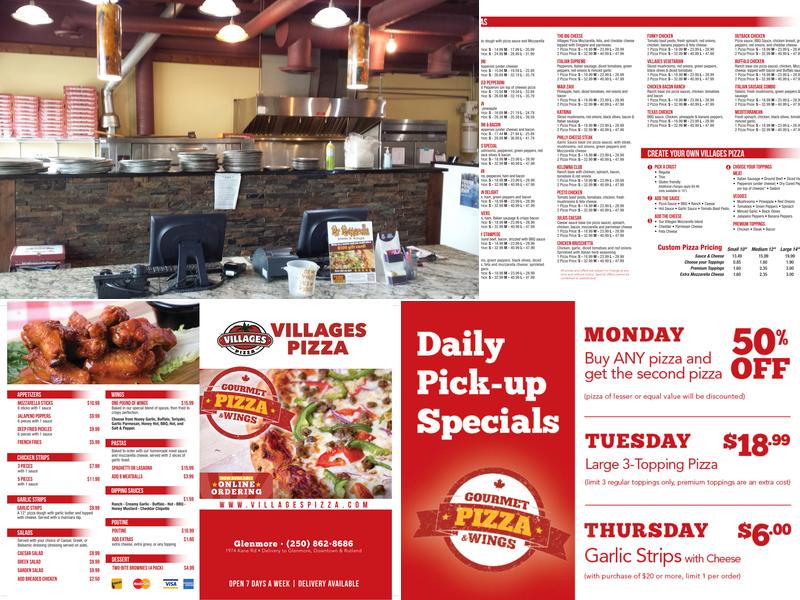 Villages Pizza Menu